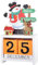 BBTISG Weihnachten Adventskalender Block, Holz Weihnachten Countdown Kalender Xmas Holzkalender Fotografie Requisiten Weihnachten Tischplatte Ornamente (Weiß)