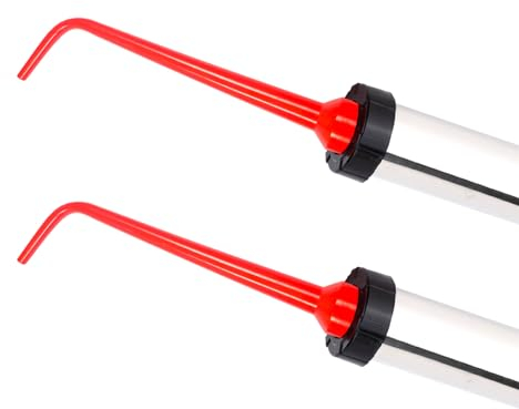 Caulking Nozzle for Sausage Caulking Gun, Reusable Caulk Nozzle Applicator, Durable Epoxy Piston Caulk Cap, Replacement Extension Tool Supplies Applied in The Construction (Red-2Pack)