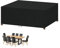 VANSHEIM Housse Protection Mobilier de Jardin Housse Salon de Jardin Exterieur Housse Protection Table Jardin Impermeable Bâche Table Jardin 420D Tissu Oxford Housse de Protection 200x90x75cm
