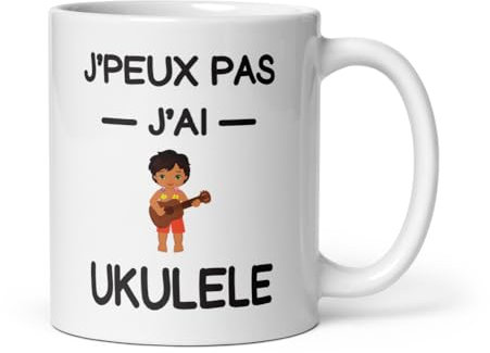 Mug je peux pas j'ai ukulele ukuléliste humour tasse ukulele drôle