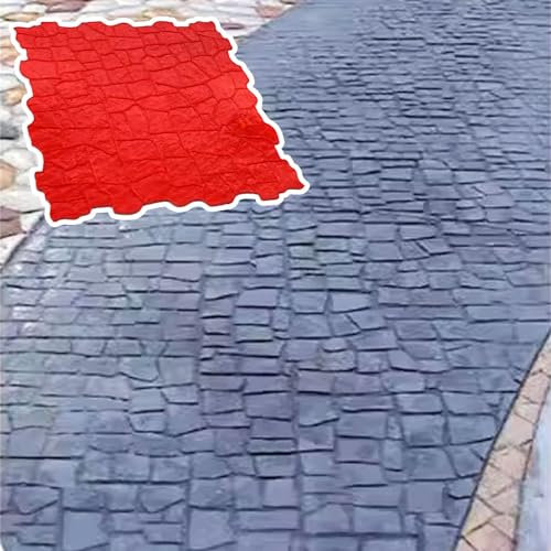 Beton Stempel Antike Betonstempel mit Steinziegelmuster, Nahtlose Betonabdruck-Beschaffenheitsmatten, Unregelmäßige Maschensteine Bilden Formen für Gehwege, Einfahrten, Hofterrassen ( Color : 60cm/24