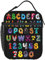 PAQGSREM Funny Monsters Alphabet-Lunchbox – Isolierte Lunchtasche für Damen/Herren/Mädchen/Jungen, abnehmbarer Griff, Lunchbox, Mahlzeiten-Tragetasche