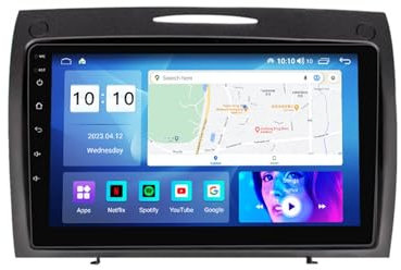 Android 12 Autoradio Mit Navi 2 Din 9 Zoll Touchscreen Autoradio Für Benz SLK-Class 2004-2011 Mit Carplay Android Auto,mit RDS Bluetooth FM AM Lenkradsteuerung Rückfahrkamera ( Color : M500 8+128G )