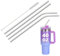 Steel Replacement Straws for Stanley Cup 40oz - 5-Pack 6MM Reusable Stainless Steel Straws, BPA-Free Metal Straws, Eco-Friendly Drinking Straws, Perfect Fit for Travel Tumbler