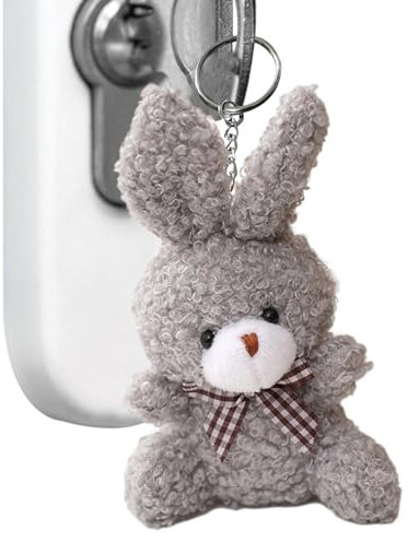 Plüsch-Kaninchen-Schlüsselanhänger, -Stofftier-Schlüsselanhänger | Niedlicher Plüsch-Schlüsselanhänger - Weicher süßer Hasen-Schlüsselanhänger, -Kuscheltier-Schlüsselanhänger, künstlicher Kaninche