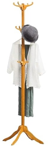 LaYiQimn Porte-Manteau Porte-Manteau en Bois Porte-Manteau sur Pied Porte-Manteau Classique Polyvalent Porte-Manteau à Montage Facile