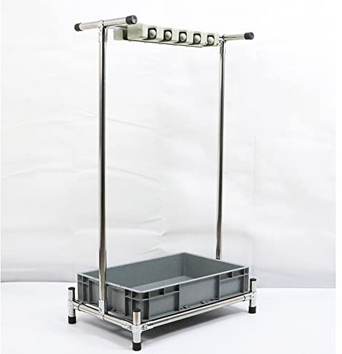 KLYDBMYT Movable Floor Standing Mop Broom Holder,Commercial Stainless Steel Mop Rack, Cleaning Supplies Organizer,Garden Tool Storage,Umbrella Stand,Put Wet Mops