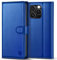 Kuafcase Compatible for iPhone 16 Pro Max Case with 4 Card Slots Magnetic Closure Kickstand Shockproof Protective Phone Case Compatible for iPhone 16 Pro Max - Royal Blue