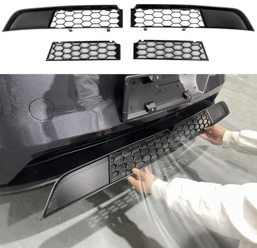 Grille Mesh Insert for Tesla Model Y 2025 2026 Juniper, Front Air Vent Cover Guard with Insect Protection, ABS Detachable Front Grille Mesh Inserts for Tesla New Model Y Juniper Accessories