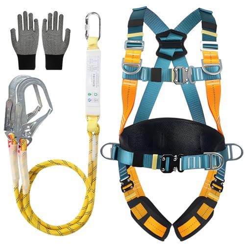Absturzsicherung Fallschutz Set, Sicherheitsgurt, Tragkraft 150 kg