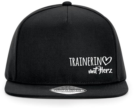 Huuraa Cappy Mütze Trainerin mit Herz Geschenk | Baseballkappe Basecap Kappe Geschenkidee Unisex Baseball Cap