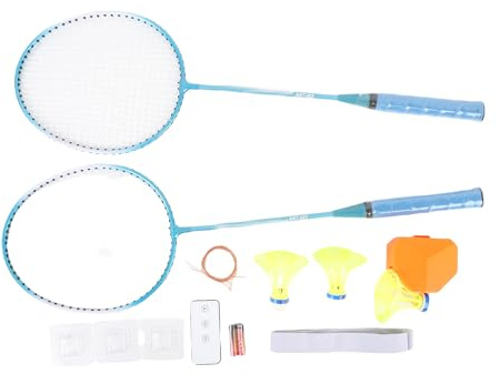 CHICIRIS Badminton Self Training Tool, Automatic Badminton Practice Trainer with Remote Control Light Up Shuttlecocks for Indoor Outdoor Training