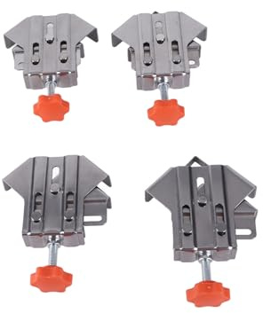 ZDETGU 4Pcs Stainless Steel Right Angle Clamp 90 Degree Woodworking Corner Clamp/Holder for Wood and Metal Projects