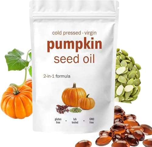 Olio di semi di zucca premium,olio vergine puro spremuto|non OGM, | Migliora la pelle secca e ruvida | Aiutare la circolazione del metabolismo corporeo | Regolare l'equilibrio interno