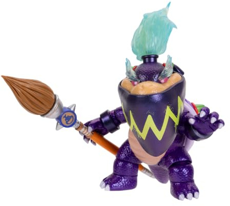 The Super Mario Galaxy Movie Wonder Bowser Jr. actionfigur | med penseltillbehör, officiellt licensierad, 17 ledpunkter, från 3 år