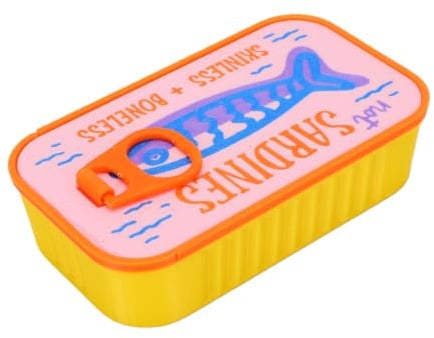 Brrnoo Smyckeskrin 3D-printat smyckeskrin smyckesask fiskburk fiskformad ringhållare örhängeorganisatör bärbar med fiskbenhållare för ringar örhängen och små hängen