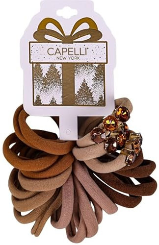 Capelli New York - Haargummis - Brown Combo - 22 Stück