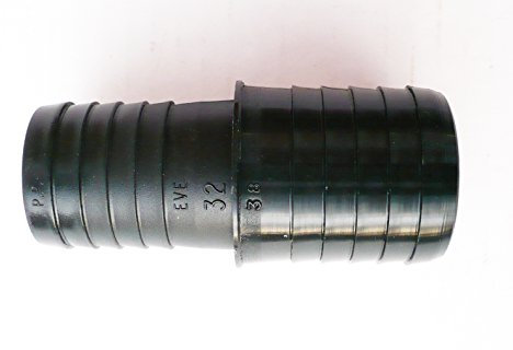 Farm & Field Hardware Hose Pipe Reducer Barbed to Hose Tails 38 mm to 32 mm. Single.