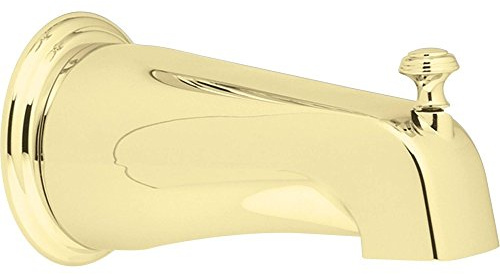 Moen 3808P Monticello Replacement Tub Diverter Spout 1/2-Inch Slip Fit Connection, Polished Brass