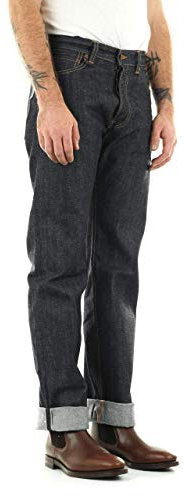 Edwin Nashville Pant Red Listed Selvage Loose Mens Jeans - Blue Unwashed