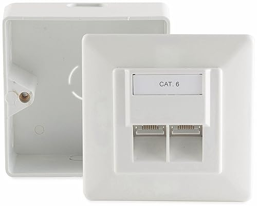 S/CONN maximum connectivity cat.6 Anschlußdose 2-Fach AP/UP reinweiß