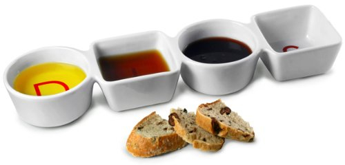 Goût Dips compartiments plats 36,5 cm, 4 coupelles