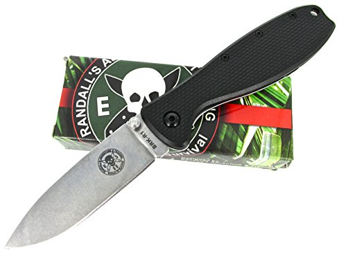 ESEE Divers Unisex – Erwachsene BRK Designed by, Taschenmesser, Zancudo Framelock, Klinge: 7.6 cm, schwarz, Klappmesser, Daumen Pin, Taschenclip, Stonewashed, Mehrfarbig, normal
