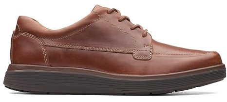 Clarks Un Abode Ease, Zapatos de Cordones Derby Hombre, Marrón (Dark Tan Leather), 43 EU