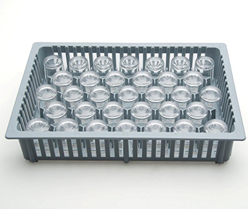 KM-Living 33 Stück Set 2cl / 4cl Kunststoff Mehrweg Schnapsglas - Stamper bruchfest & hochwertig aus PC (PolyCarbonat) glasklar [Made in Germany] inkl. stapelbaren Stamperbehälter zum Aufbewahren