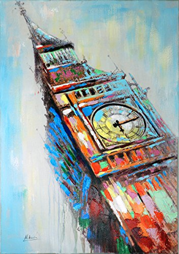 Kunst & Ambiente - London Calling – Big Ben 150x50cm – Martin Klein – London Bild – Skyline - London Leinwand - Stadtbild - London Gemälde