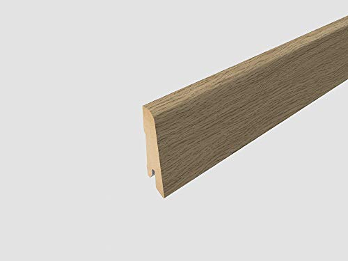 EGGER 1022707 6 cm L368 passend zu Fußboden Creston Natur, Bermuda Eiche geräuchert (Maße: 60 x 17 x 2400 mm), Sockelleiste |240cm