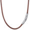PROSTEEL Damen Herren Lederkette 3mm Braune geflochten Kunstleder Halskette 61cm/24 Unisex Lederband Ersatzkette für Anhänger Männer Frauen