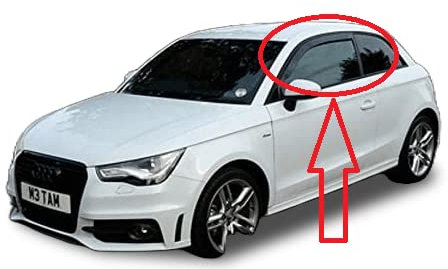 AC WOW 4x Wind Deflectors for Audi A1 / S1 3-door 2010 2011 2012 2013 2014 2015 2016 2017 2018 Rain Guards Weather Shields Sun Visors