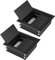 2pcs Wire Cable Grommet Hole Cover Cable Tidies Desk Caps Aluminum Alloy Rectangle Hole Cover with Brush (Black)
