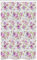 ABAKUHAUS Shabby Chic Schmaler Duschvorhang, Rosen und Veilchen, Badezimmer Deko Set aus Stoff mit Haken, 120 x 180 cm, Rosa Lila