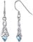 ChicSilver 925 Silber Tropfen Keltischer Knot Ohrringe März Birthstone Ohrringe für Frauen kleine Ohrstecker mit hellblauen Steinen 925 Sterling Silber Boho Schmuck