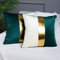 KACOPOL Blaugrün Beige Gold Leder Patchwork Samt Überwurf Kissenbezug 45,7 x cm Set von 2 Luxus Modern Home Decor Dekorative Kissen für Couch Wohnzimmer Schlafzimmer Auto (Blaugrün, cm)