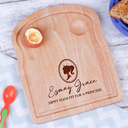 Personalised Princes Dippy Egg & Soldiers Breakfast Board Egg Cup Alternative