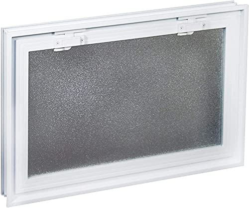 Ventana de ventilación para insertar en una pared de bloques de vidrio, ladrillo u hormigon | Dimensiones cm 57,9x38,4x8 | Sustituye 6 bloques de vidrio de 19x19x8 cm. | Unidad de venta 1 ventana