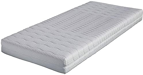 BONEX Fontana Housse de Matelas, 80 x 200 cm, Hauteur 16-18 cm, Convient aux Personnes allergiques, Lavable à 60 °C, Fermeture éclair sur Les 4 côtés, Blanche