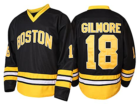 Happy Gilmore 18 Boston Adam Sandler 1996 Movie Ice Hockey Jersey Mens S-XXXL Cucito - nero - M