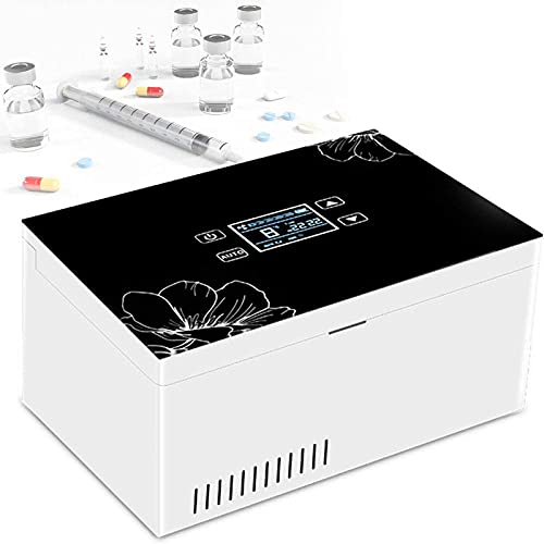 YNITJH Petit Réfrigérateur à insuline BoîTe Mini-RéFrigéRateur Insuline Portable,0-18 ℃ RéFrigéRateur MéDical,Refroidisseur MéDicament,pour Le Stockage Voyage MéDicament,1Battery