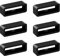 DIHRUUO 6 Stück Silikon Uhrenarmband Schlaufe 18 mm Gummi Unisex Uhrenarmband Schlaufe Schwarz Ersatz Uhrenband Schlaufe Halter Silikon zum Innendurchmesser 18 mm Uhrenarmband