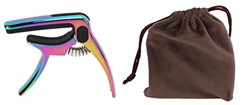 Cejilla de Guitarra de Metal con Soporte para Púas Y Acolchado Suave para Guitarras Acústicas Y Eléctricas, Ukelele, Mandolina, Banjo, Accesorios para Guitarra(color)