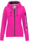 M.Conte - Felpa da donna con cappuccio, colore: Nero/Rosa con cappuccio, Colore: rosa., L