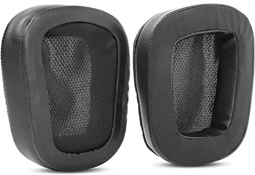G633 Ersatz Ohrpolster Protein Memory Foam Ohrpolster Kissen Abdeckung Reparaturteile Kompatibel mit Logitech G35 G930 G935 G933 G433 G435 G332 G230 Gaming Headsets (Kühlgel/B) Lack)