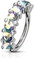 Tapsi´s Coolbodyart® Mit Kristallen besetzter biegbarer Hoop-Ring aus 316L-Chirurgenstahl für Ohr, Augenbrauen, Nase und mehr