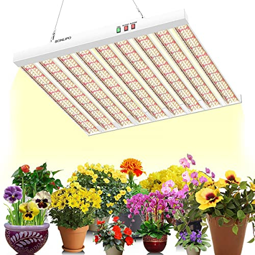 SPF4000 Led Grow Lampe 400W, Led Pflanzenlampe Vollspektrum mit 1323pcs Sam-sung Dioden, 3 Arten Vollspektrum Grow Light für Zimmerpflanzen Gemüse Aussaat Blumen, für Growzelt 150x150cm, 120x120cm