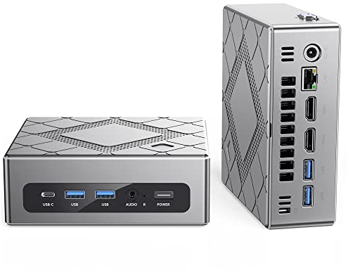 ACEMAGICIAN Mini PC i7-10710U 4,7 Ghz 16Go RAM 512Go SSD Micro Ordinateur de Bureau,W11 Pro Office PC,HDMIx2+VGA Triple Output 4K Typ-C USB 3.0 Gigabit Ethernet WiFi 5 Bluetooth 4.2