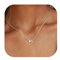 Chriscoco Kette mit Buchstabe 𝐒𝐢𝐥𝐛𝐞𝐫 𝟗𝟐𝟓 Halskette mit Buchstaben Gold/Silber Kette Damen Hypoallergene Herzkette Anfangsbuchstaben Silberkette Damen - Mit Schmuckschatulle